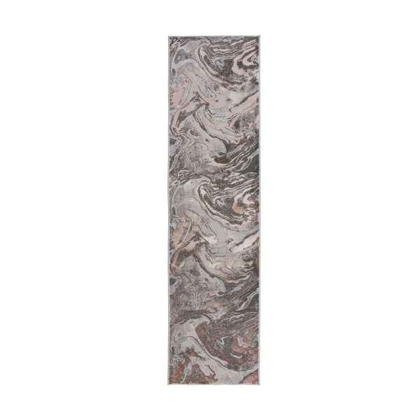 Pelēki bēšš paklājs Flair Rugs Marbled, 80 x 300 cm