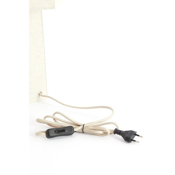 Krēmkrāsas galda lampa ar auduma abažūru (augstums 50 cm) Musabo – Light & Living-image-3
