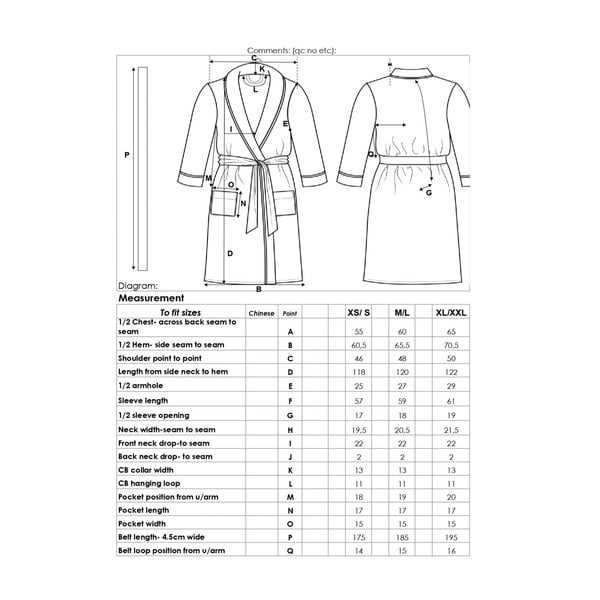 Zils mikroplīša halāts XS/S Polyvelvet – Good Morning-image-2