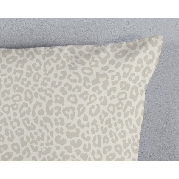 Balta/gaiši pelēka kokvilnas gultas veļa vienvietīgai gultai 140x200 cm – Good Morning-image-3