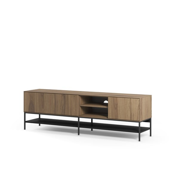 Dabīga toņa TV galdiņš ar ozolkoka imitāciju 180x55x35 cm Amira – Marckeric-image-2