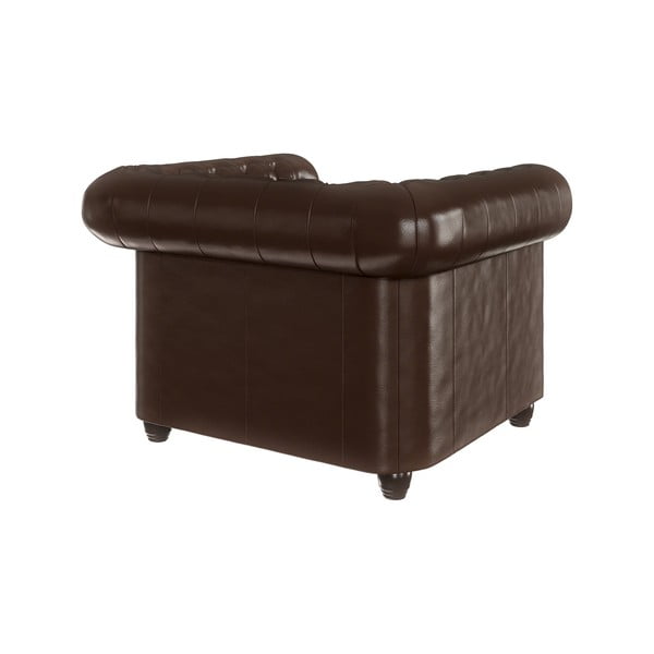 Tumši brūns mākslīgās ādas krēsls York – Ropez-image-2