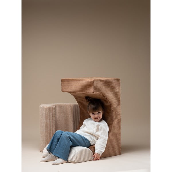 Brūns velveta putu rotaļu laukums 75x49x37 cm Rainbow Montessori – Wigiwama-image-4