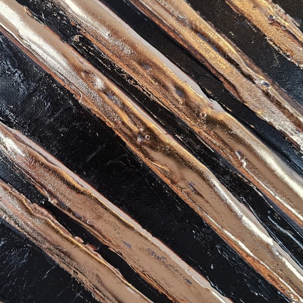 Glezna ar rokām apgleznota 70x70 cm Palm Leaf – Wallity-image-3