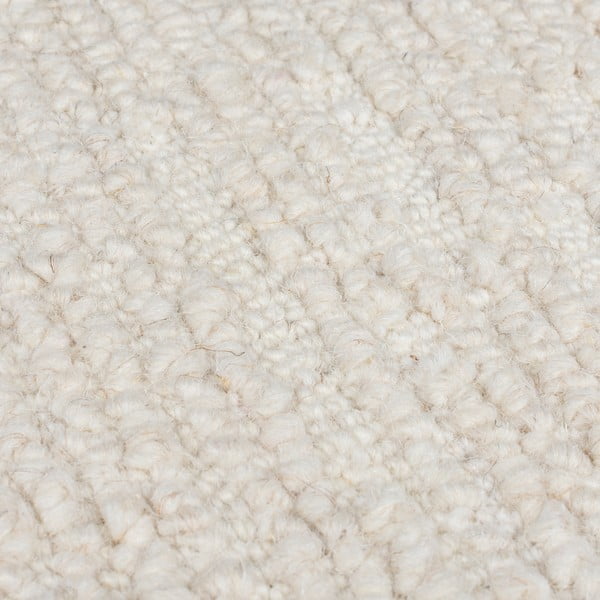 Ziloņkaula krāsas ar rokām darināts vilnas paklājs 120x170 cm Harris Boucle – Flair Rugs-image-2