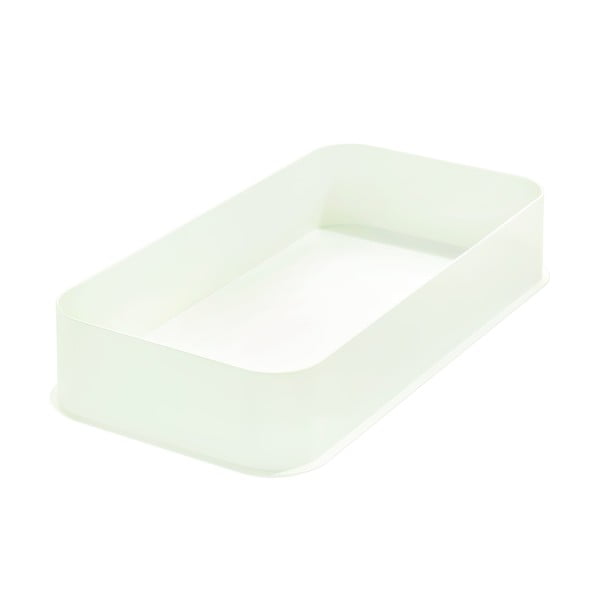 Balta uzglabāšanas kaste iDesign Eco, 21,3 x 43 cm