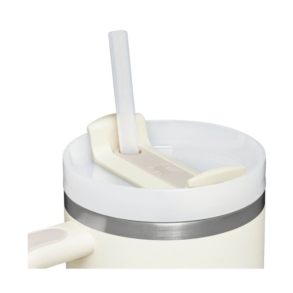 Krēmkrāsas nerūsējošā tērauda termoss ar salmiņu 1,18 l Quencher H2.0 FlowState Tumbler Cream – Stanley-image-2
