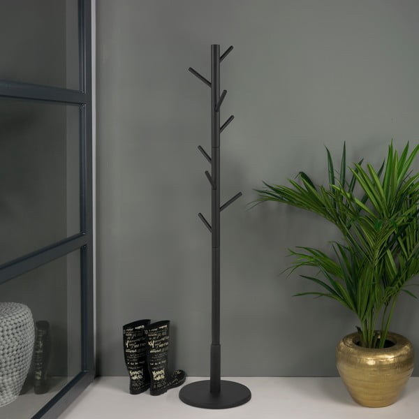 Melns gumijkoka masīvkoka pakaramais ø 36x170 cm Bro – Spinder Design-image-1