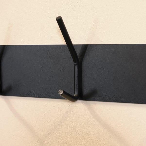 Melns metāla sienas pakaramais 40 cm Fusion – Spinder Design-image-2