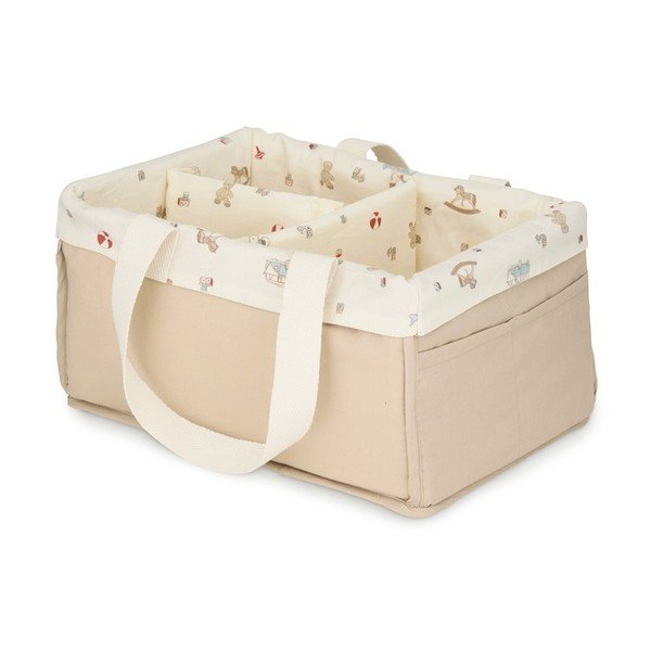 Dabīga toņa tekstila bērnu rotaļlietu grozs 34x23x17 cm Vintage Toys – Cam Cam Copenhagen