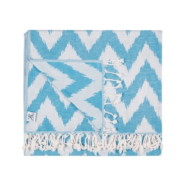Tirkīzzils pludmales dvielis Kate Louise Laila, 165 x 100 cm-image-4