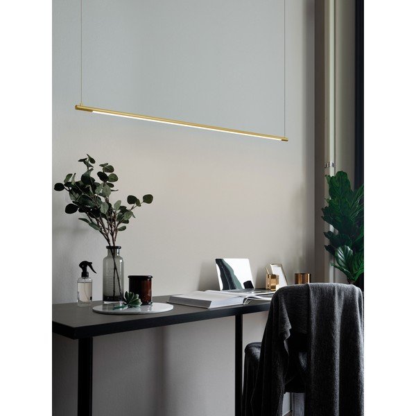 Misiņa krāsas alumīnija LED piekaramā lampa Elettra – Nova Luce-image-1