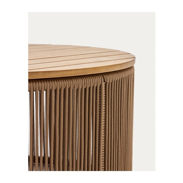 Apaļš dārza kafijas galdiņš ar akācijas koka galda virsmu ø 70 cm Dandara – Kave Home-image-4