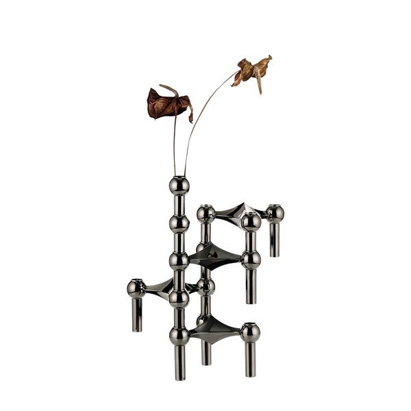 Spīdīgi melna metāla vāze (augstums 10 cm) Nagel – STOFF Nagel-image-4