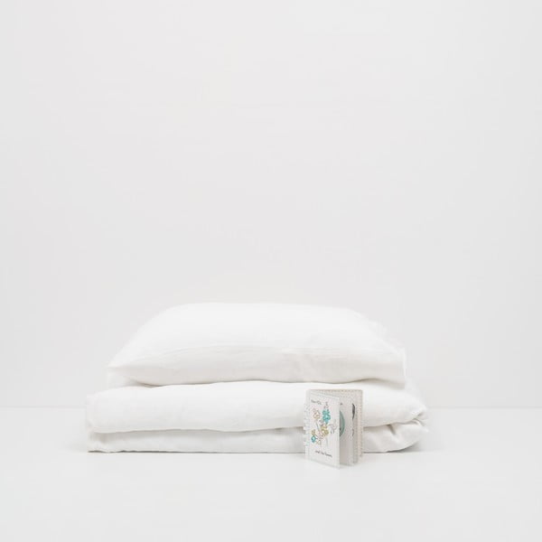 Bērnu balta lina spilvendrāna Linen Tales Nature, 40 x 60 cm-image-2