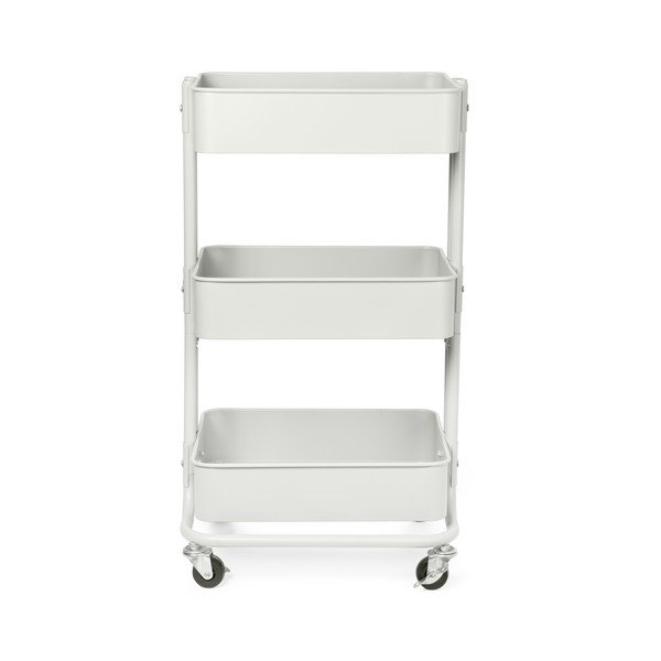 Metāla servēšanas galdiņš uz riteņiem 36,5x43 cm Grena – Compactor-image-2