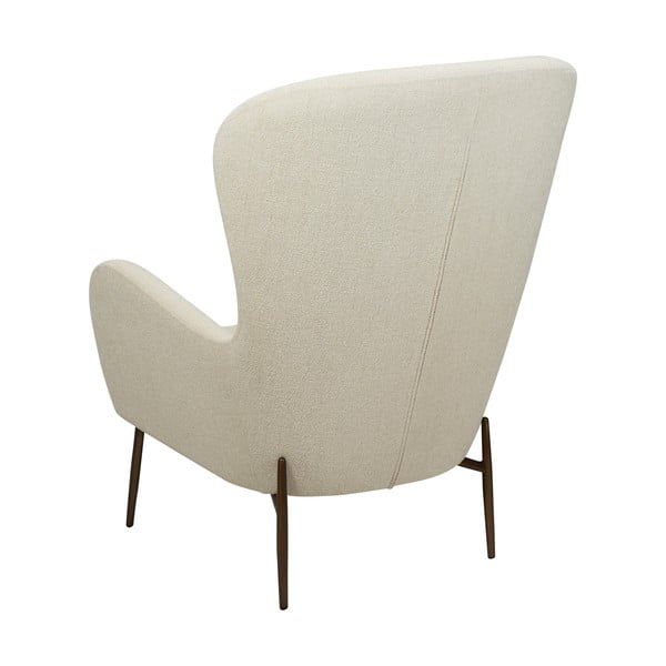 Krēmkrāsas atpūtas krēsls no buklē auduma Glam – DAN-FORM Denmark-image-4