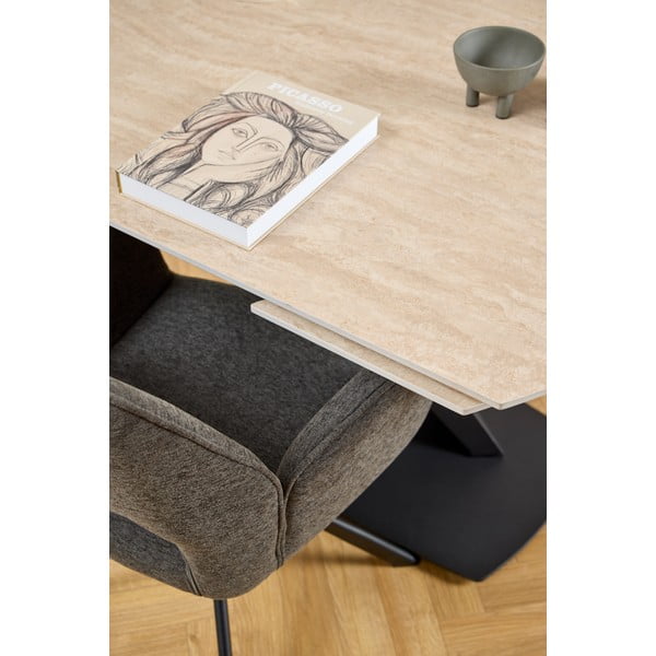 Tumši pelēks ēdamistabas krēsls ar roku balstiem Graham – Actona-image-2