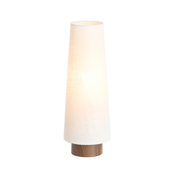 Krēmkrāsas metāla galda lampa ar auduma abažūru (augstums 42 cm) Howie – Light & Living-image-1