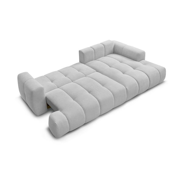 Gaiši pelēks salokāms/ar uzglabāšanas vietu stūra dīvāns (ar labo stūri/ar zvilni) Fuji – Bobochic Paris-image-4