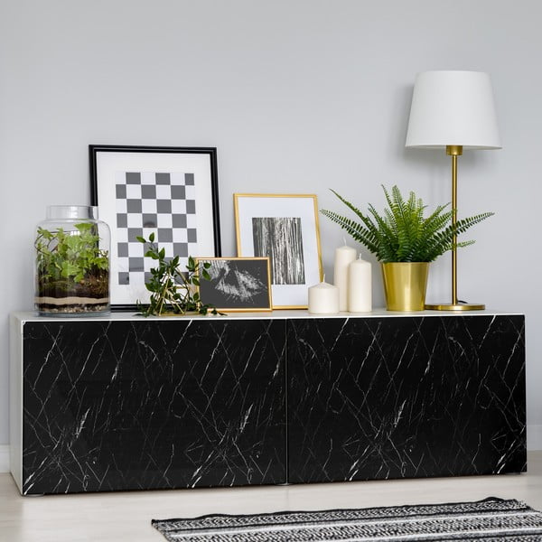Uzlīme mēbelēm 200x60 cm Black and White Marble – Ambiance-image-1