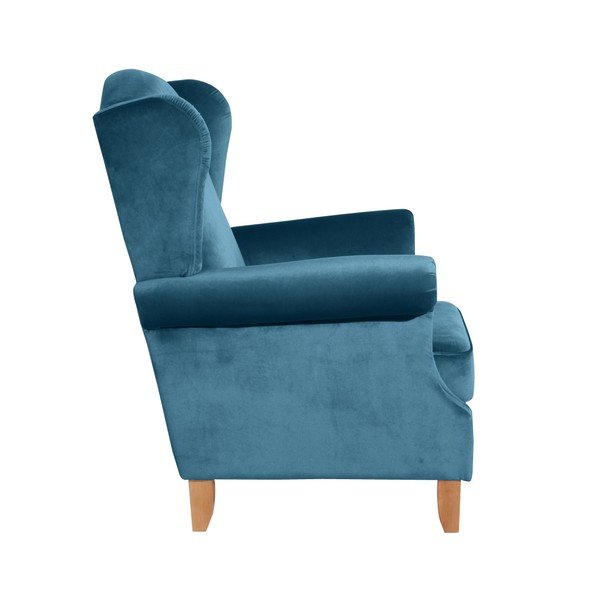 Benzīna zils samta krēsls Max Winzer Verita Velvet-image-1