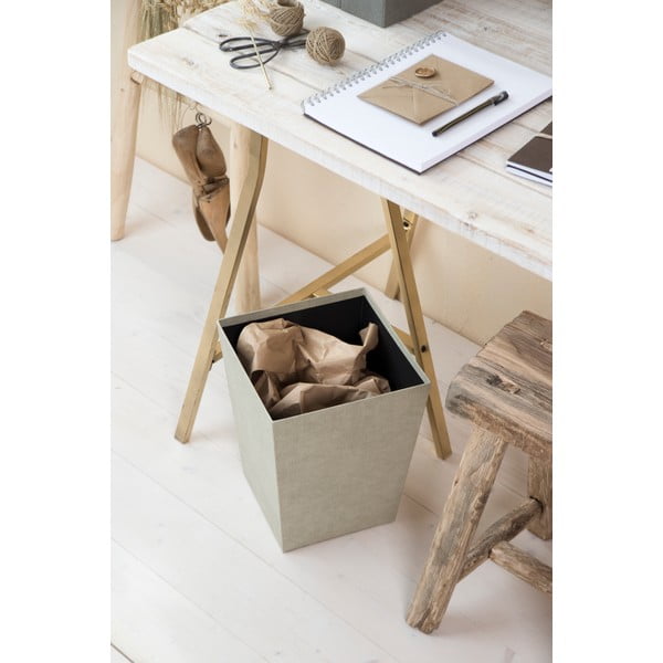 Bēša atkritumu tvertne Sofia Canvas Paper Laminate – Bigso-image-2