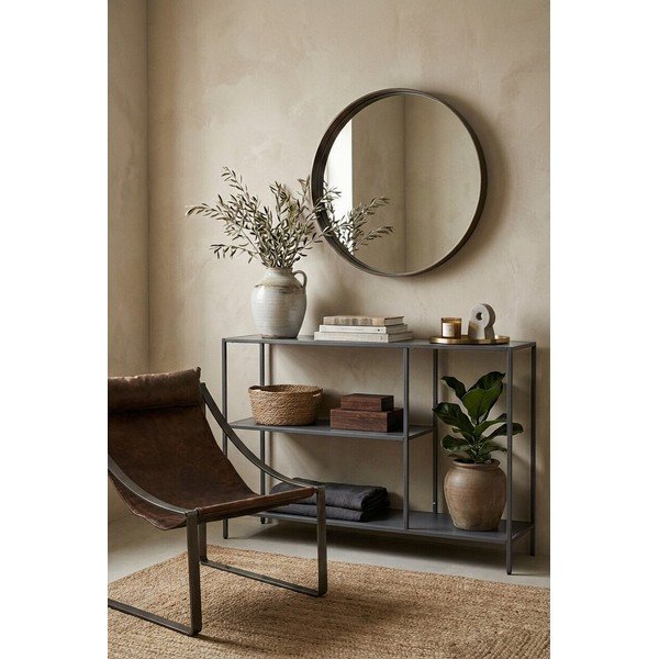Pelēks tērauda konsoles galds 30x120 cm Acero – Premier Housewares-image-2