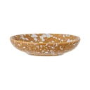 Oranžs un balts keramikas deserta šķīvis Bloomingville Carmel, ø 11 cm