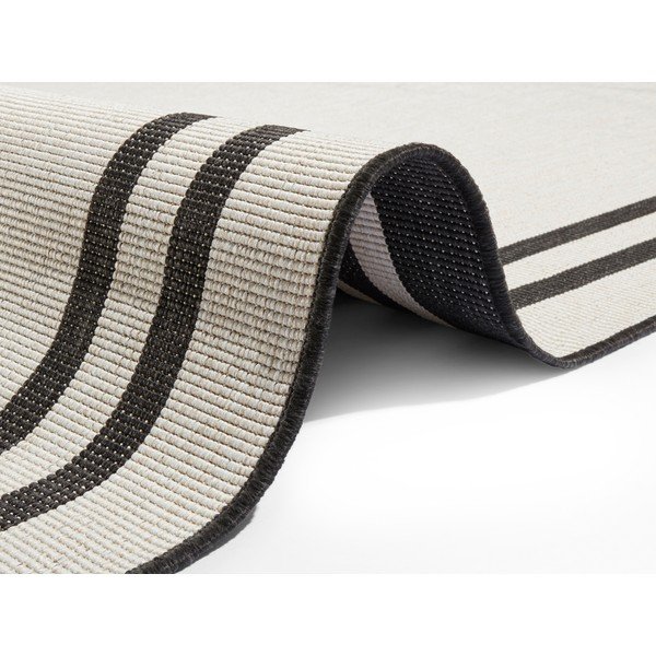 Melns un krēmkrāsas āra paklājs NORTHRUGS Manito, 200 x 290 cm-image-1