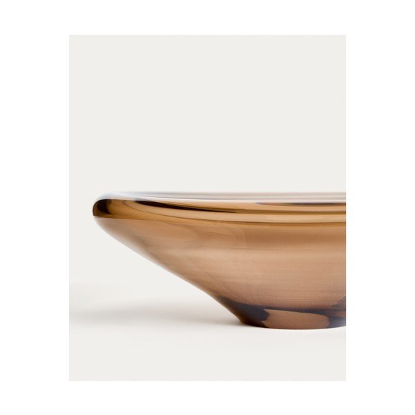 Bēša stikla bļoda ø 27 cm Zolira – Kave Home-image-3