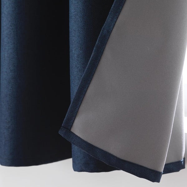 Tumši zils gaismu necaurlaidīgs aizkars 140x180 cm Crepuscule – douceur d'intérieur-image-3