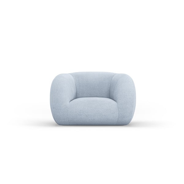 Gaiši zils atpūtas krēsls no buklē auduma Essen – Cosmopolitan Design