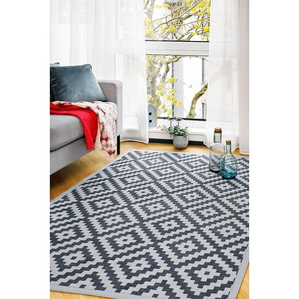 Pelēks divpusējs paklājs Narma Saka, 100 x 160 cm-image-2