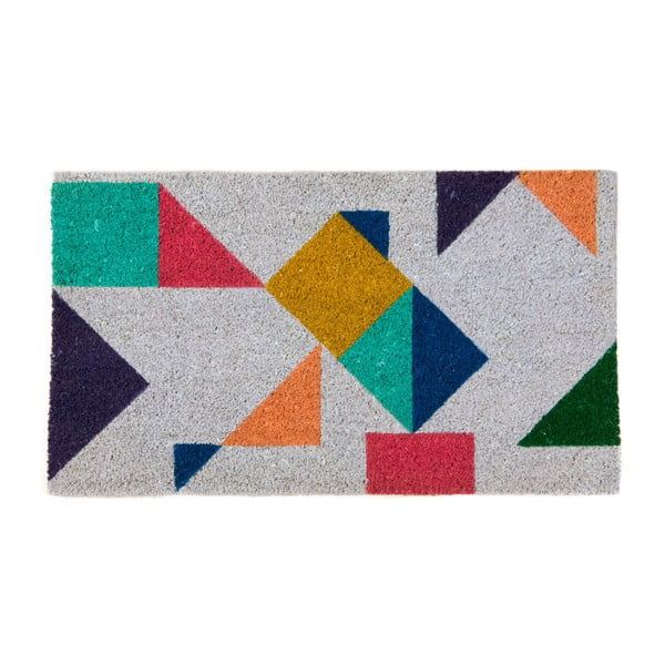 Kokosa šķiedras paklājs Fisura Felpudo Bloc Multicolor, 40 x 70 cm