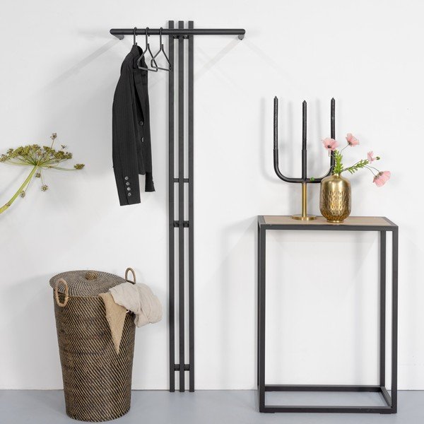 Melns metāla sienas pakaramais 65 cm Senza – Spinder Design-image-1