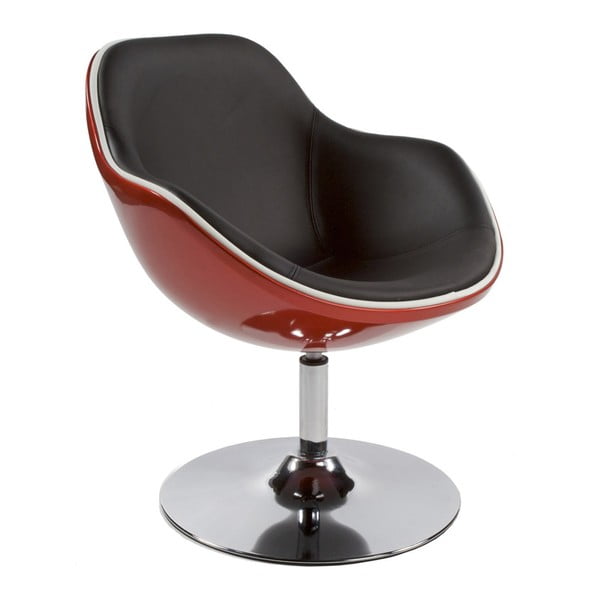 Sarkans un melns grozāms krēsls Kokoon Design Daytona