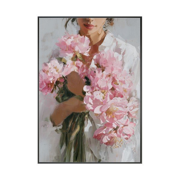 Drukāta glezna ar rāmi/uz audekla 70x100 cm Floral Embrace – Styler
