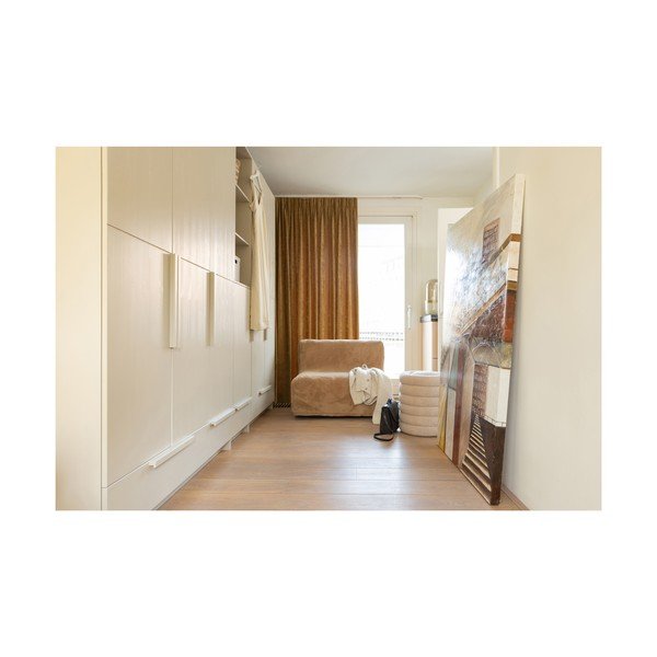 Krēmkrāsas priedes masīvkoka moduļu drēbju skapis 142x215 cm Pure – WOOOD-image-1