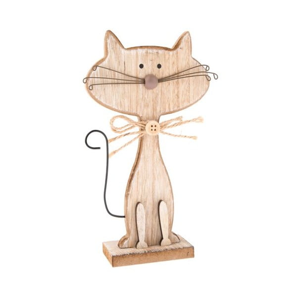 Koka dekors kaķa formā Dakls Cats, augstums 18 cm