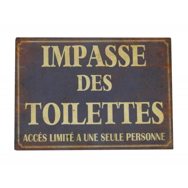 Izkārtne 21x15 cm Impasse Des Toilettes – Antic Line