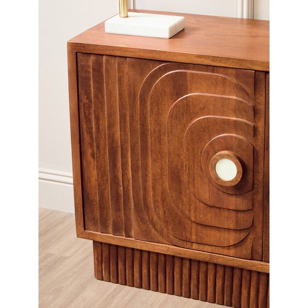 Tumša dabīga toņa mango masīvkoka kumode 40x75x116 cm Sangar – Premier Housewares-image-2
