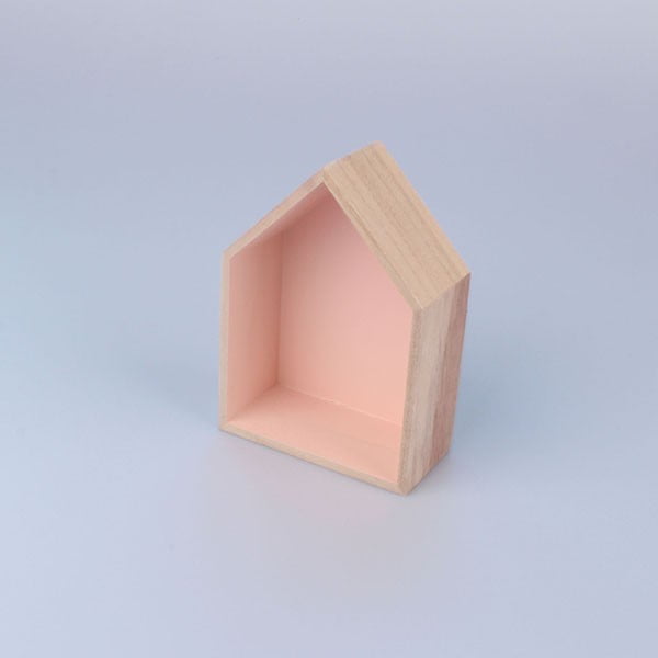Piekaramais plaukts Māja 12x17 cm, rozā krāsā