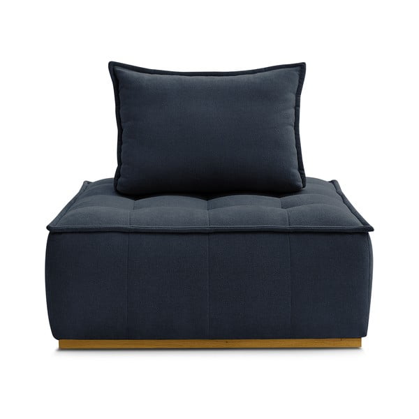 Tumši zils atpūtas krēsls no šenila auduma Elisa – Bobochic Paris-image-3