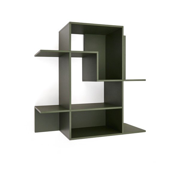 Zaļa modulārā plauktu sistēma 80x80x25 cm Ina – Kave Home