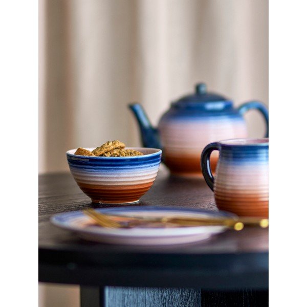 Zilas/oranžas keramikas zupas bļodiņas (4 gab.) 350 ml Tatum – Bloomingville-image-1