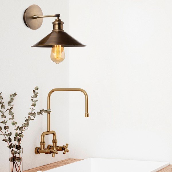 Zelta krāsas sienas lampa ø 24 cm Mueno – Opviq lights-image-2