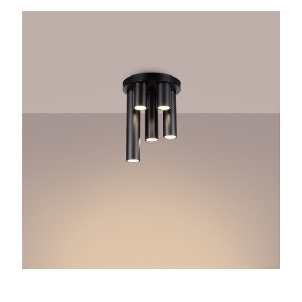 Melna griestu lampa Castro – Sollux-image-1