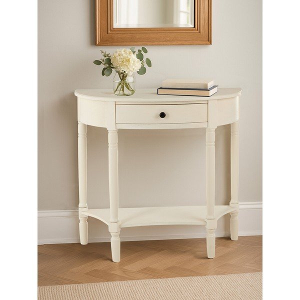 Balts priedes masīvkoka konsoles galds 33x81 cm Heritage – Premier Housewares-image-2