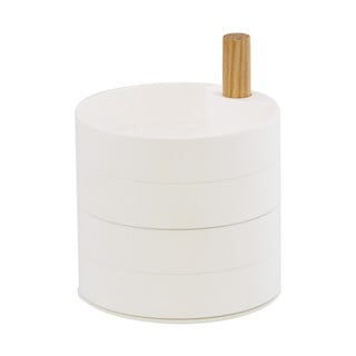 Balta rotaslietu kastīte ar dižskābarža koka detaļām YAMAZAKI Tosca